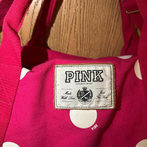 PINK Polkadot Duffel Bag - Picture 4 of 7